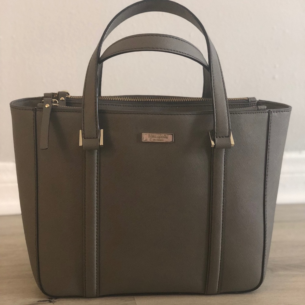 Kate Spade gray leather tote